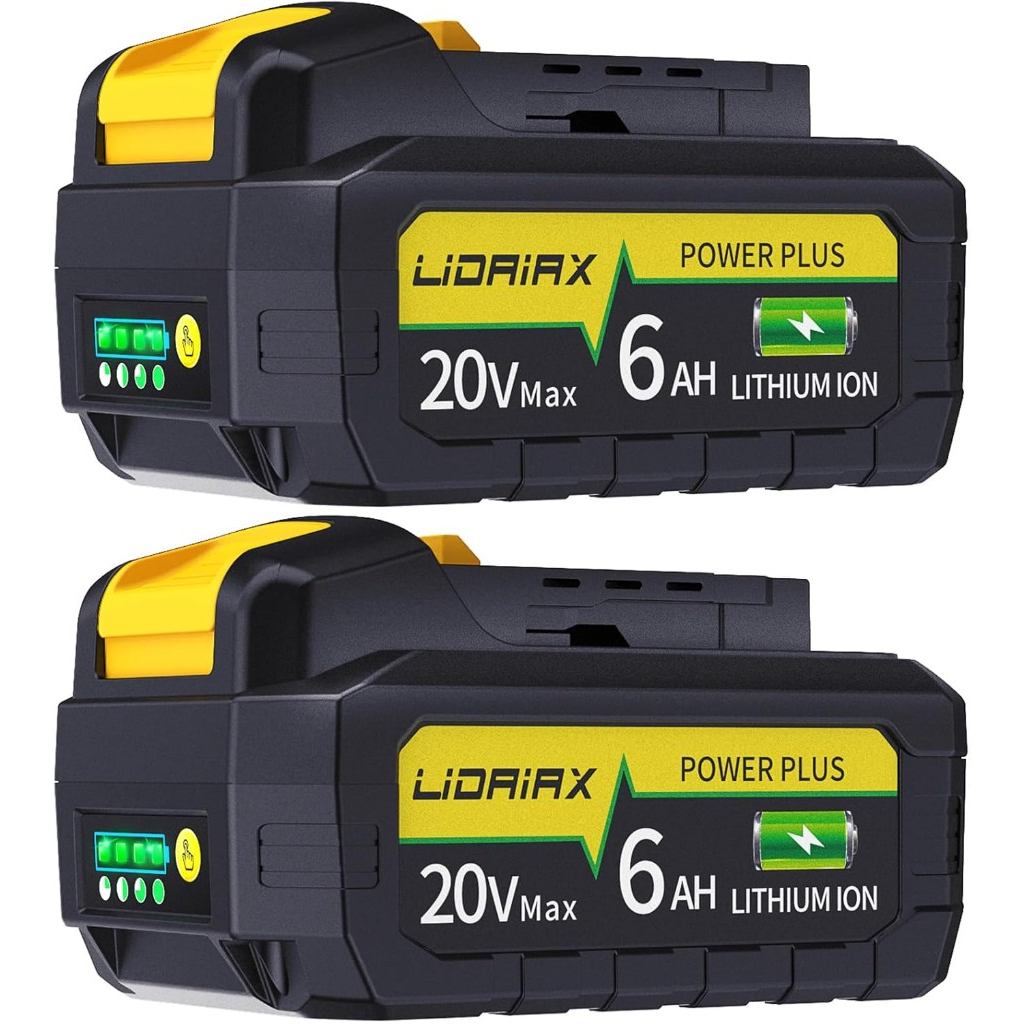LIDAIAX 2 Pack True 6.0Ah Capacity Lithium Ion Replacement Battery